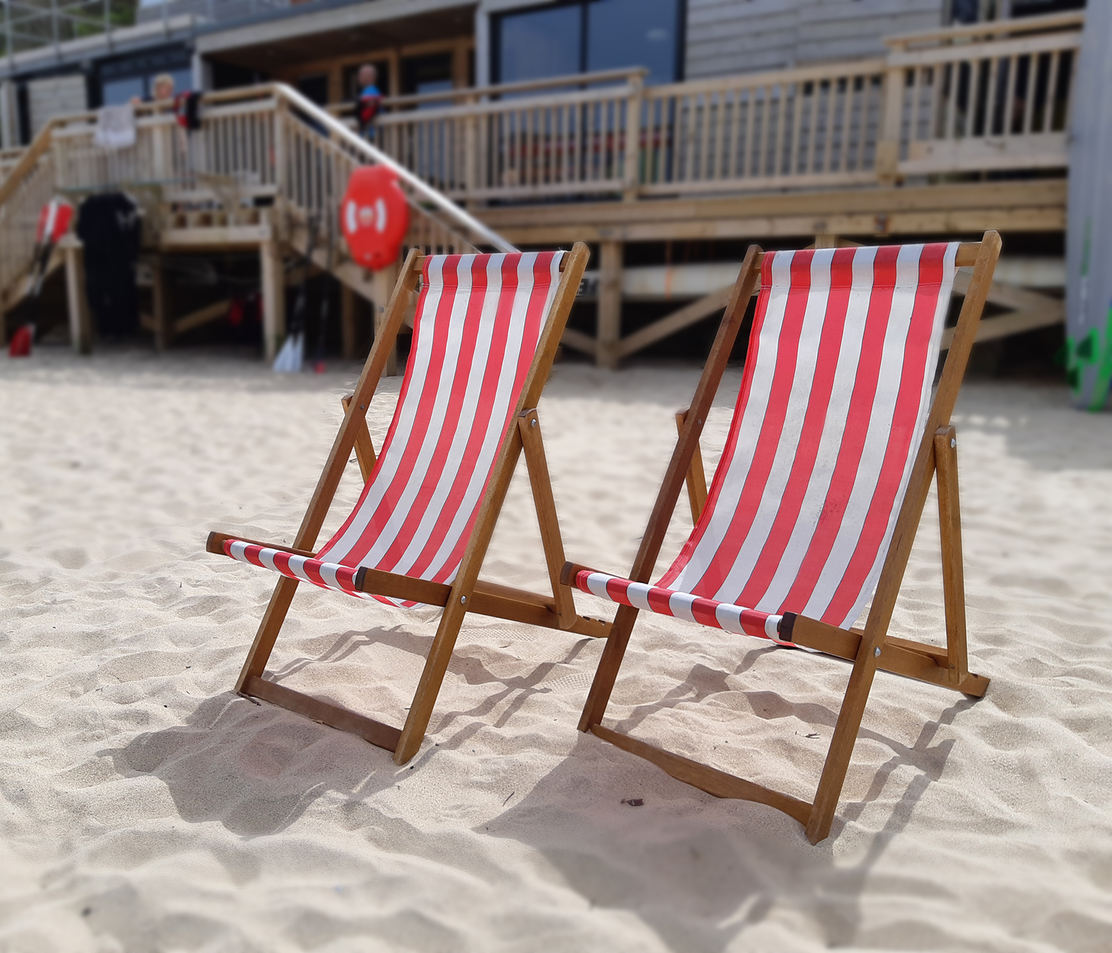 Deck chair and wind break hire Carbis Bay Beach