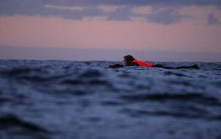 Jack Coop paddling across the Celtic Sea